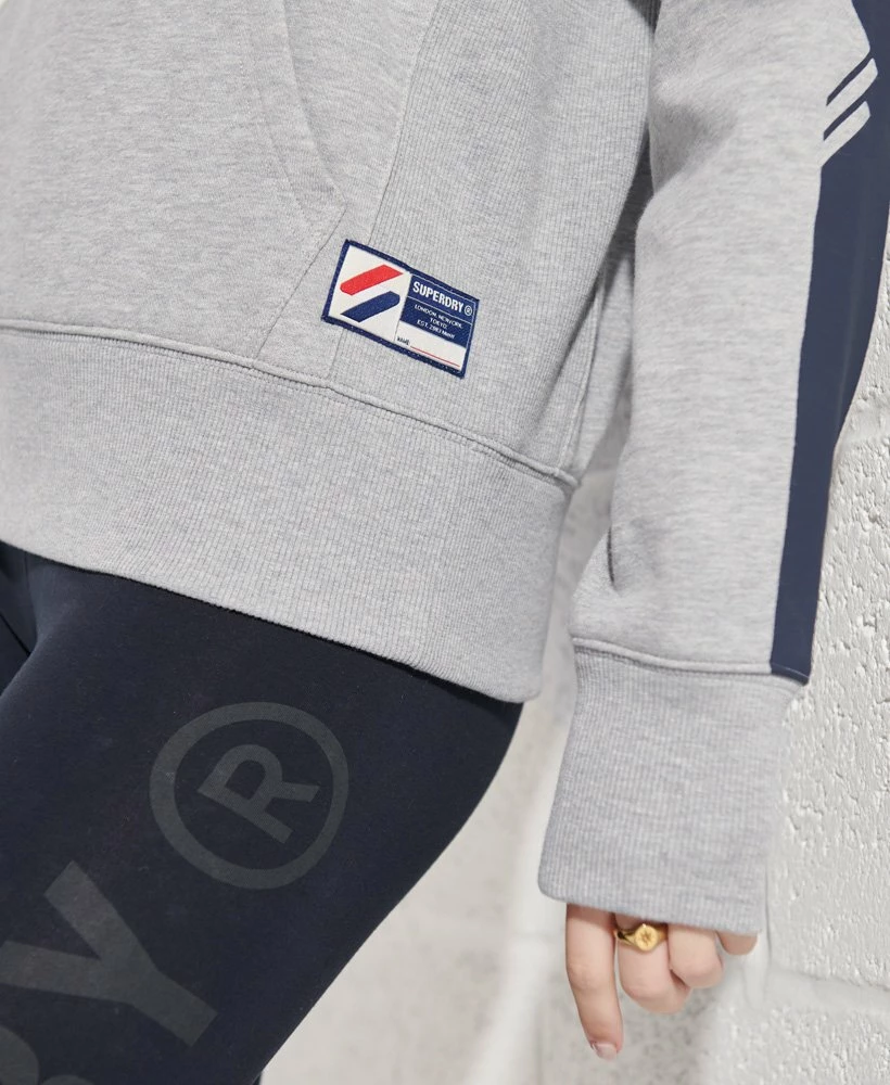 SUPERDRY Mountain Sport Hoodie Grey Marl 3 SUPERDRY Mountain Sport Hoodie Grey Marl - Image 3