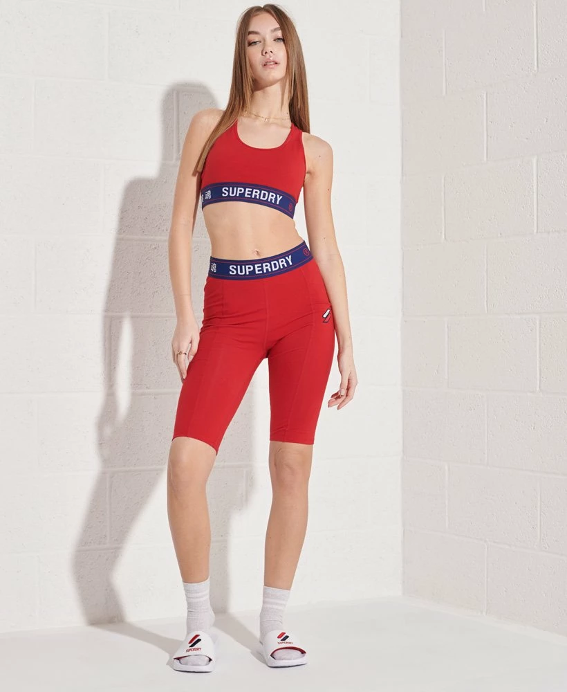 SUPERDRY Sportstyle Essential Crop Top Risk Red 1 SUPERDRY Sportstyle Essential Crop Top Risk Red