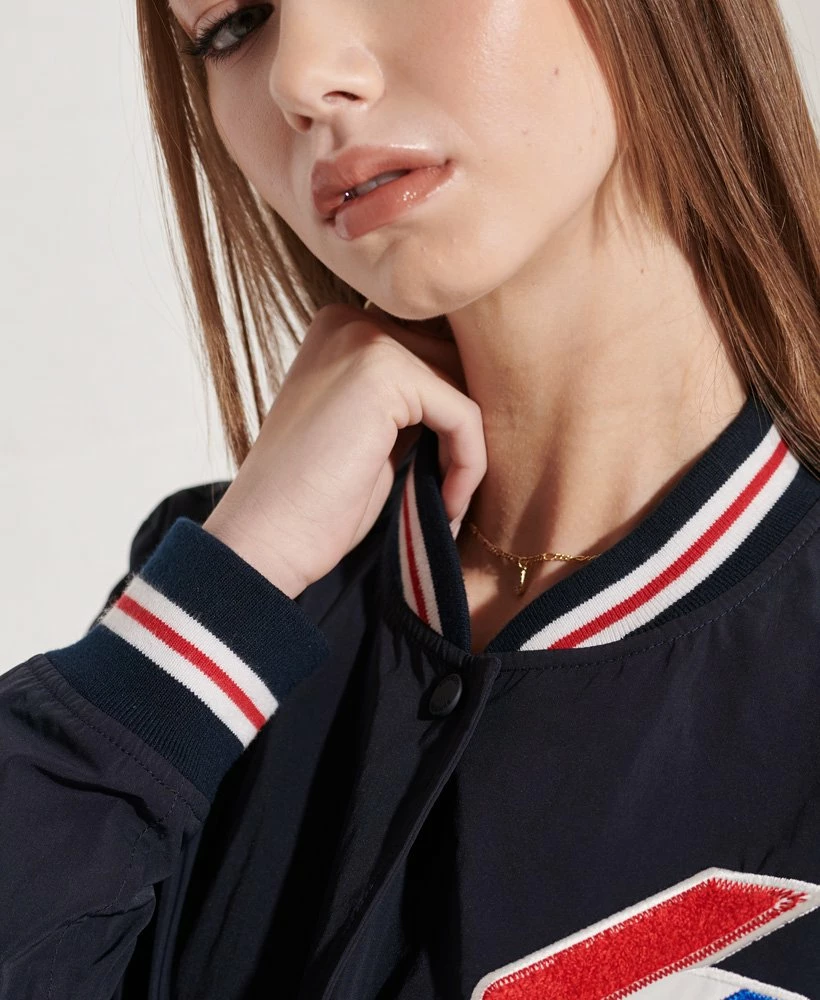 SUPERDRY Varsity Jacket Eclipse Navy 3 SUPERDRY Varsity Jacket Eclipse Navy - Image 3