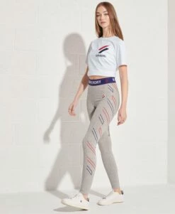 SUPERDRY Sportstyle Leggings Black/ Silver