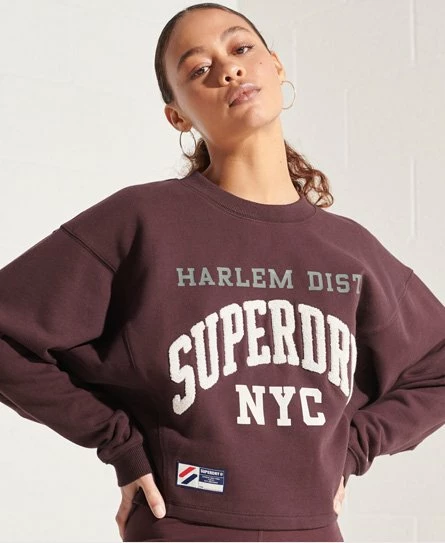 SUPERDRY Varsity Arch Batwing Sweatshirt Grey Slub Grindle 7 SUPERDRY Varsity Arch Batwing Sweatshirt Grey Slub Grindle - Image 7