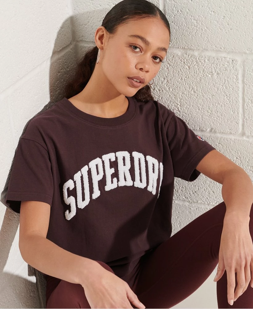 SUPERDRY Varsity Arch Boxy T-Shirt Deep Navy 4 SUPERDRY Varsity Arch Boxy T-Shirt Deep Navy - Image 4