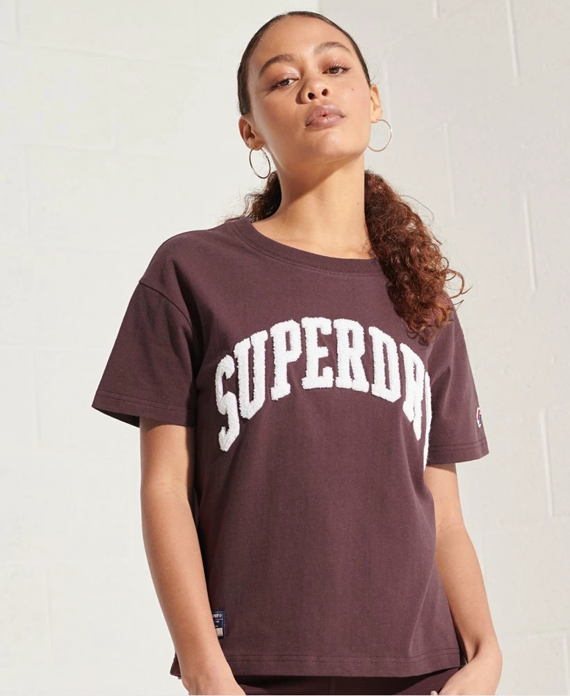 SUPERDRY Varsity Arch Boxy T-Shirt Deep Navy 2 SUPERDRY Varsity Arch Boxy T-Shirt Deep Navy - Image 2