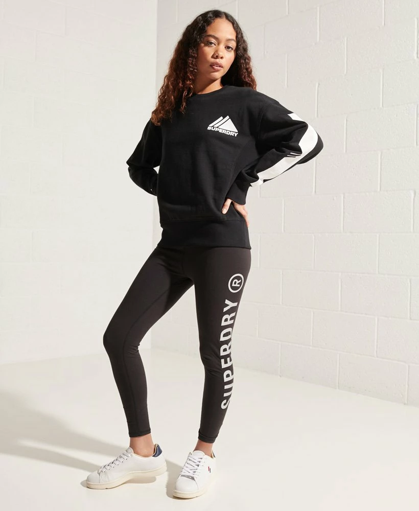 SUPERDRY Mountain Sport Mono Crew Sweatshirt Optic 1 SUPERDRY Mountain Sport Mono Crew Sweatshirt Optic