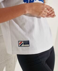 SUPERDRY Varsity Arch Boxy T-Shirt Optic -Sportswear Sales 2022 upload9223368955665793514