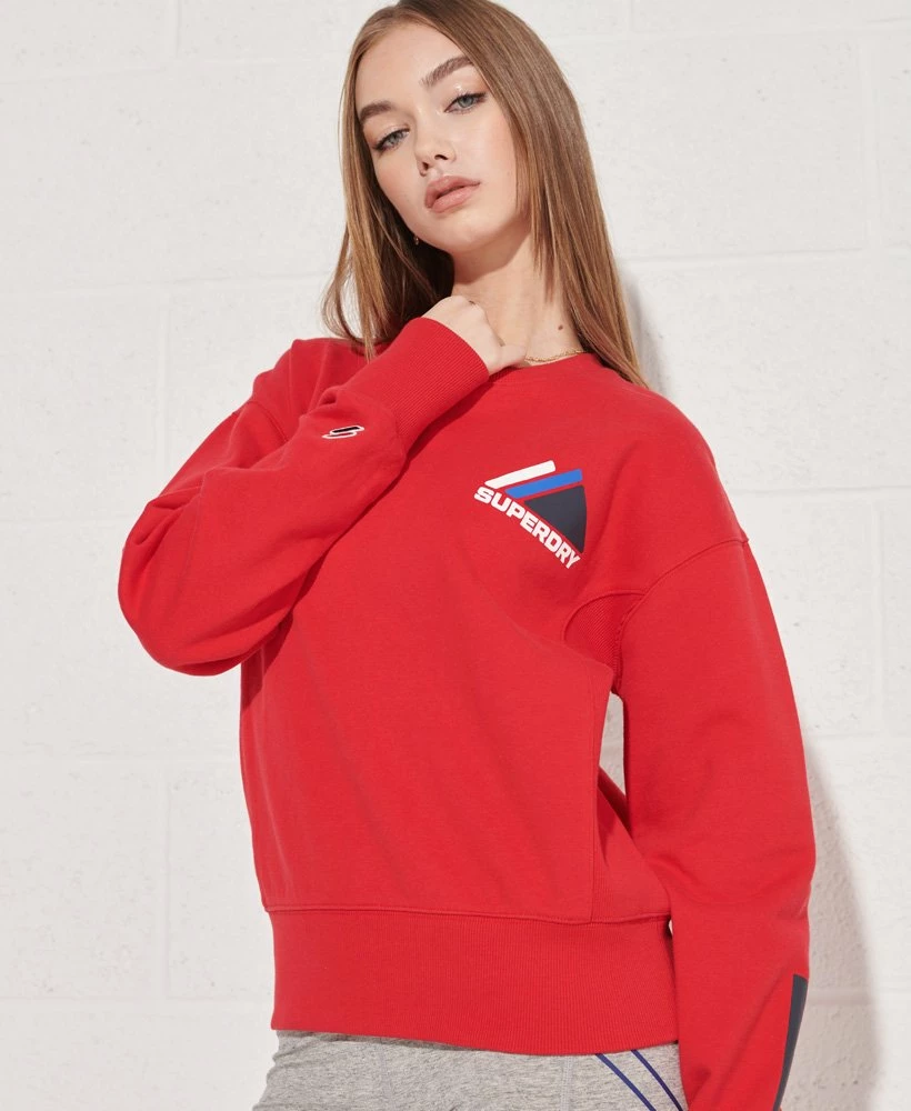 SUPERDRY Mountain Sport Crew Sweatshirt Grey Marl 2 SUPERDRY Mountain Sport Crew Sweatshirt Grey Marl - Image 2