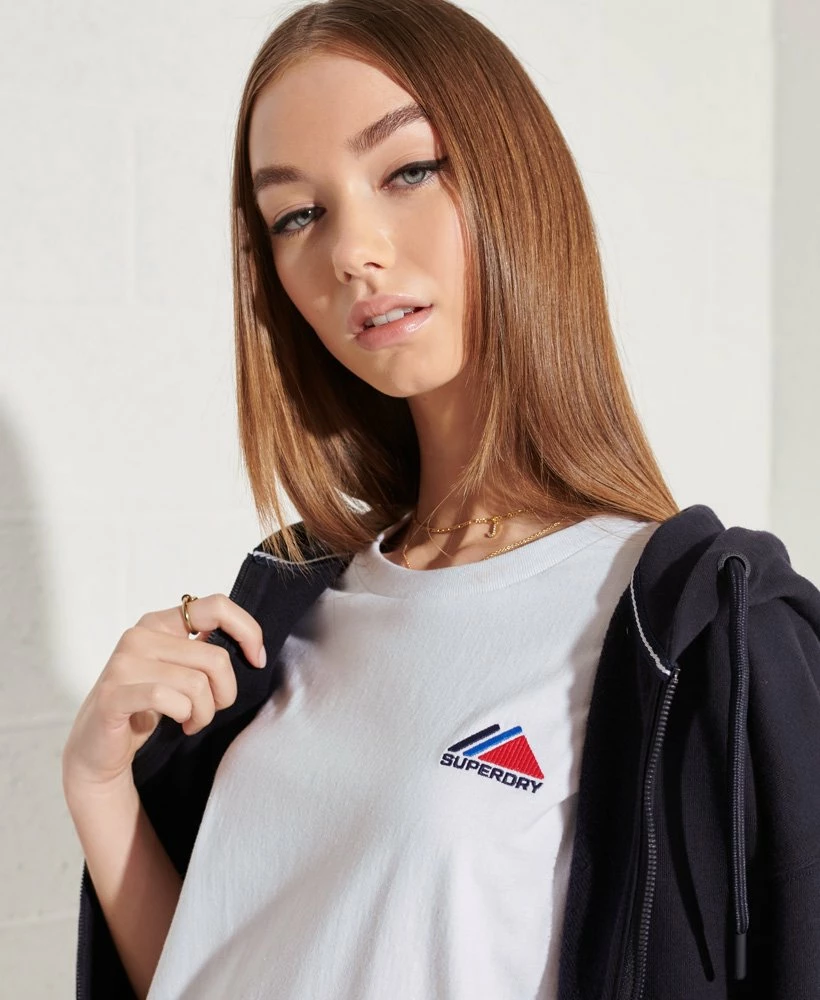 SUPERDRY Mountain Sport Embroidered T-Shirt Ice Marl 2 SUPERDRY Mountain Sport Embroidered T-Shirt Ice Marl - Image 2