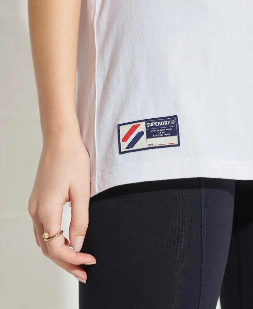 SUPERDRY Mountain Sport Embroidered T-Shirt Ice Marl 4 SUPERDRY Mountain Sport Embroidered T-Shirt Ice Marl - Image 4