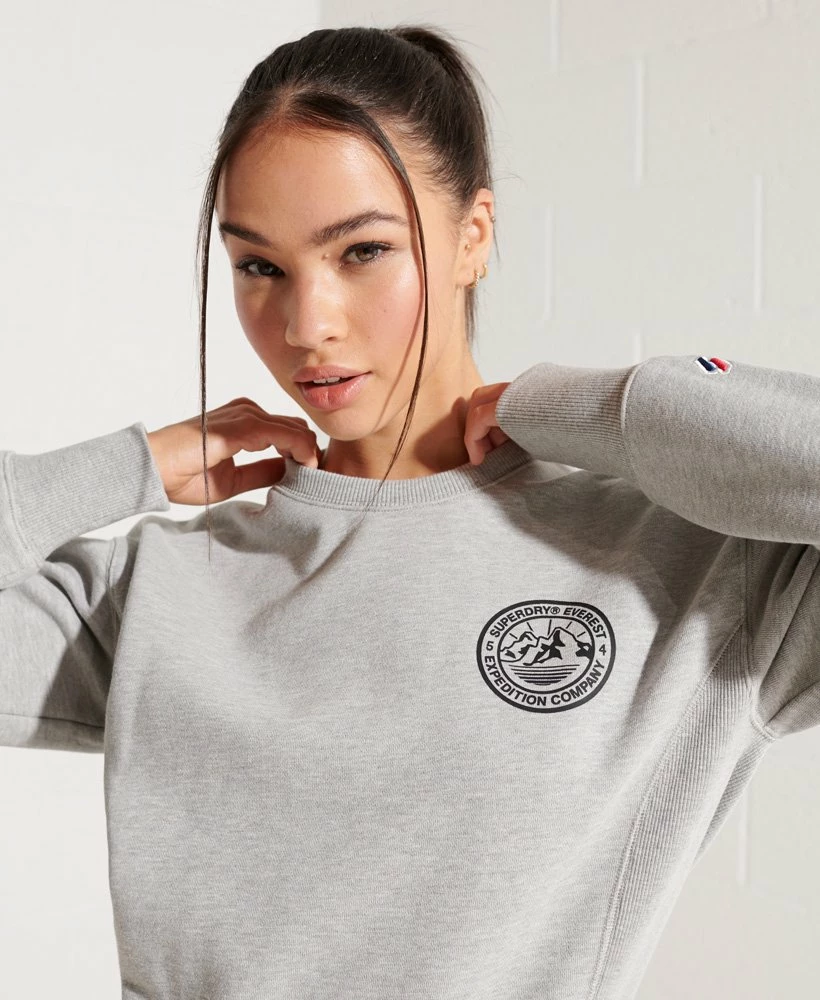 SUPERDRY Expedition Crew Sweatshirt Grey Marl 2 SUPERDRY Expedition Crew Sweatshirt Grey Marl - Image 2