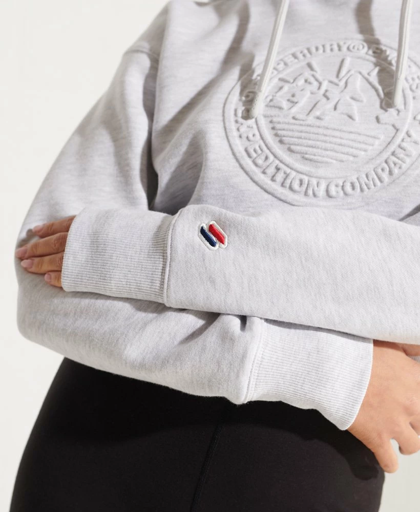 SUPERDRY Expedition Embossed Boxy Hoodie Black 3 SUPERDRY Expedition Embossed Boxy Hoodie Black - Image 3