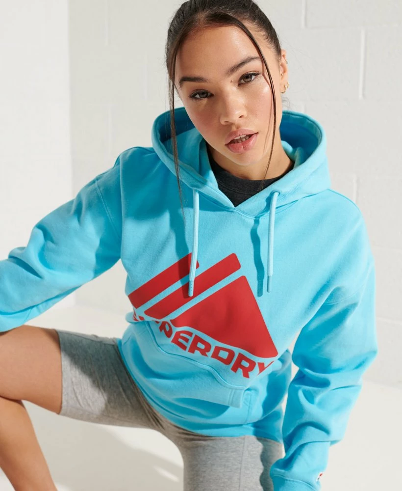 SUPERDRY Mountain Sport Mono Hoodie Aquamarine 2 SUPERDRY Mountain Sport Mono Hoodie Aquamarine - Image 2