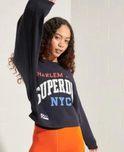 SUPERDRY Varsity Arch Batwing Sweatshirt Deep Navy -Sportswear Sales 2022 upload9223368955665848217