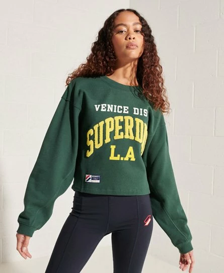SUPERDRY Varsity Arch Batwing Sweatshirt Grey Slub Grindle 6 SUPERDRY Varsity Arch Batwing Sweatshirt Grey Slub Grindle - Image 6