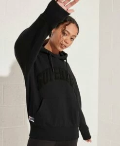 SUPERDRY Varsity Arch Mono Hoodie Black -Sportswear Sales 2022 upload9223368955665848247 2