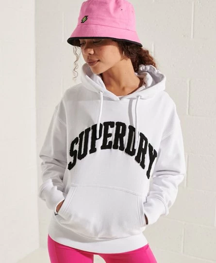 SUPERDRY Varsity Arch Mono Hoodie Ice Marl 6 SUPERDRY Varsity Arch Mono Hoodie Ice Marl - Image 6