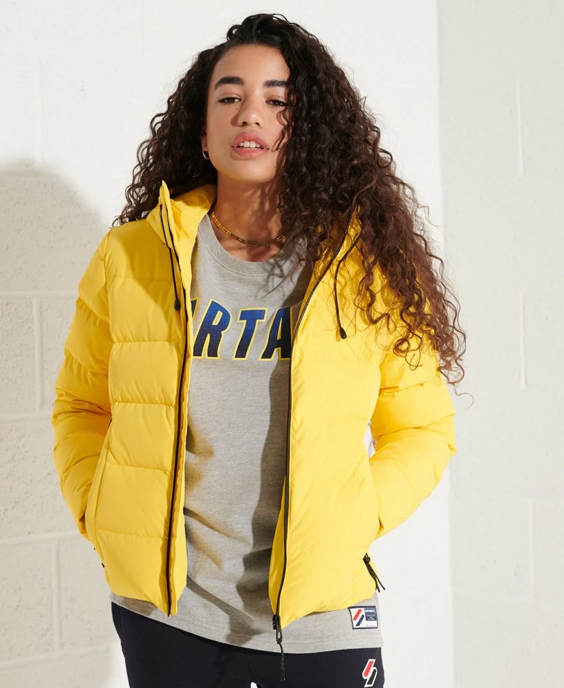 SUPERDRY Spirit Sports Down Puffer Jacket Nautical Yellow 2 SUPERDRY Spirit Sports Down Puffer Jacket Nautical Yellow - Image 2