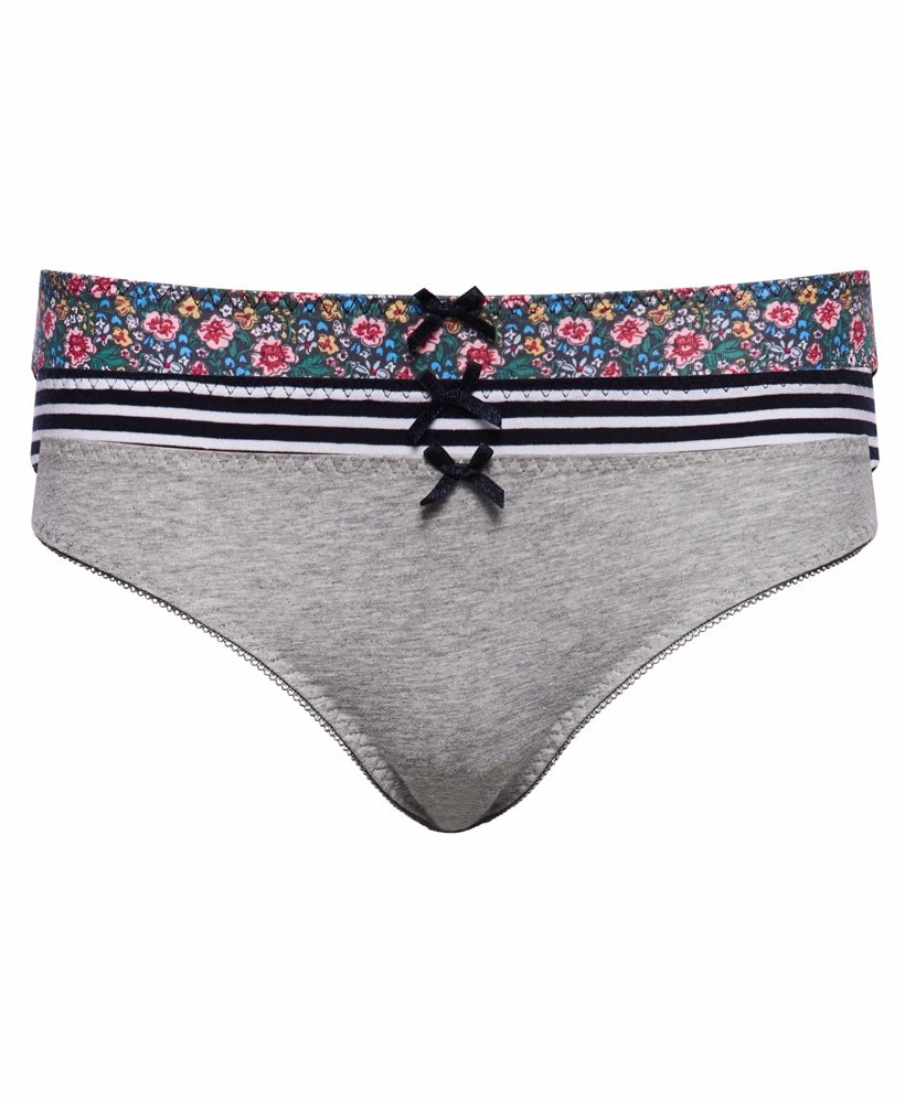 SUPERDRY Organic Cotton Super Standard Briefs Triple Pack Heart/navy Stripe/red 3 SUPERDRY Organic Cotton Super Standard Briefs Triple Pack Heart/navy Stripe/red - Image 3