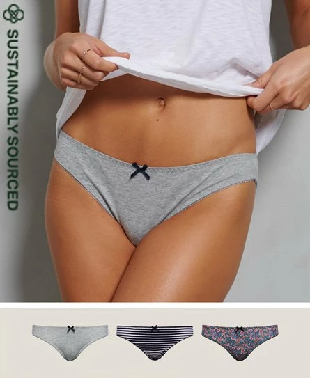 SUPERDRY Organic Cotton Super Standard Briefs Triple Pack Pink/sport/grey Stripe 6 SUPERDRY Organic Cotton Super Standard Briefs Triple Pack Pink/sport/grey Stripe - Image 6
