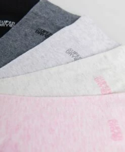 SUPERDRY Essential Socks 5 Pack Oatmeal/pink/greymarl/charcoalmarl/black