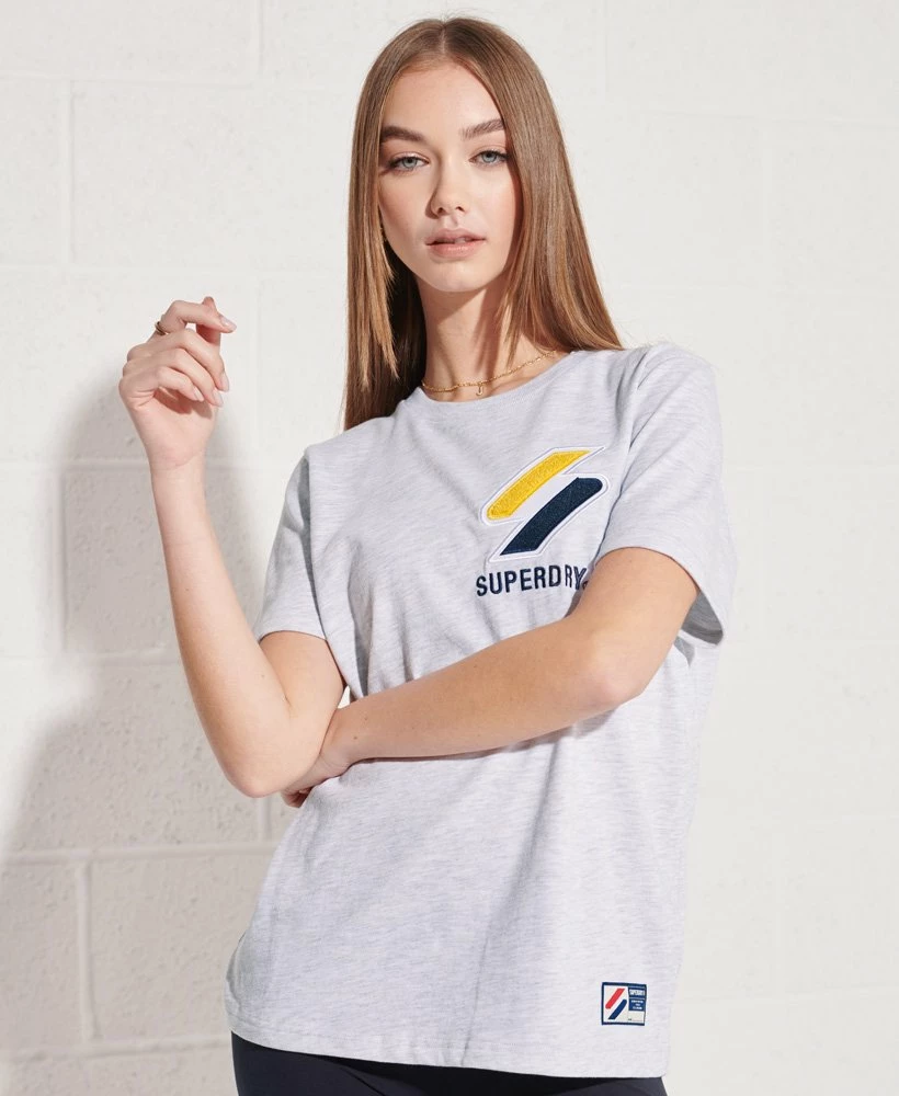SUPERDRY Organic Cotton Sportstyle Chenille T-Shirt Black 2 SUPERDRY Organic Cotton Sportstyle Chenille T-Shirt Black - Image 2