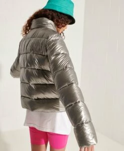 SUPERDRY Cropped Puffer Jacket Silver Metallic -Sportswear Sales 2022 upload9223368955665861631