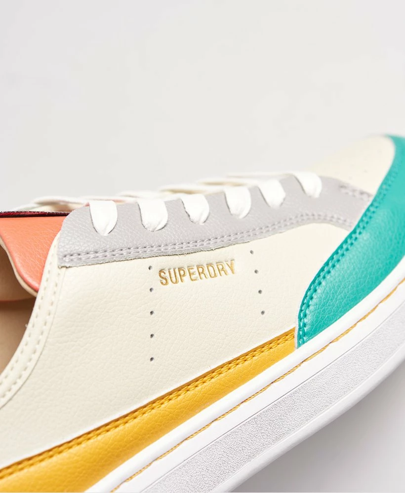 SUPERDRY Vegan Basket Lux Low Trainers Off White/red/navy 1 SUPERDRY Vegan Basket Lux Low Trainers Off White/red/navy