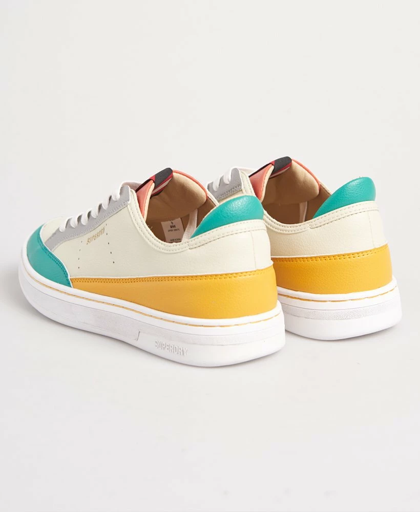 SUPERDRY Vegan Basket Lux Low Trainers Off White/red/navy 3 SUPERDRY Vegan Basket Lux Low Trainers Off White/red/navy - Image 3