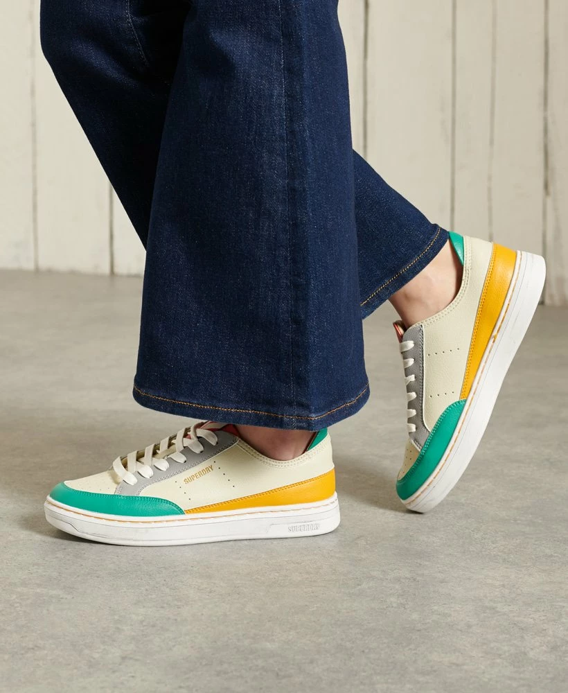 SUPERDRY Vegan Basket Lux Low Trainers Off White/red/navy 2 SUPERDRY Vegan Basket Lux Low Trainers Off White/red/navy - Image 2