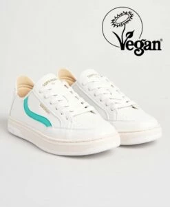 SUPERDRY Vegan Basket Lux Low Trainers White/aqua/blue -Sportswear Sales 2022 upload9223368955665868975 3