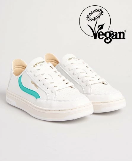 SUPERDRY Vegan Basket Lux Low Trainers White/aqua/blue 9 SUPERDRY Vegan Basket Lux Low Trainers White/aqua/blue - Image 9