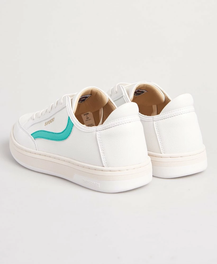 SUPERDRY Vegan Basket Lux Low Trainers White 3 SUPERDRY Vegan Basket Lux Low Trainers White - Image 3