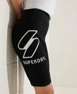 SUPERDRY Sportstyle Logo Cycling Shorts Black -Sportswear Sales 2022 upload9223368955665875906