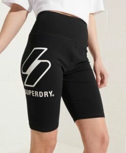 SUPERDRY Sportstyle Logo Cycling Shorts Black -Sportswear Sales 2022 upload9223368955665875910