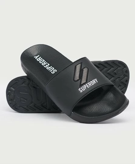 SUPERDRY Patch Pool Sliders Black 5 SUPERDRY Patch Pool Sliders Black - Image 5