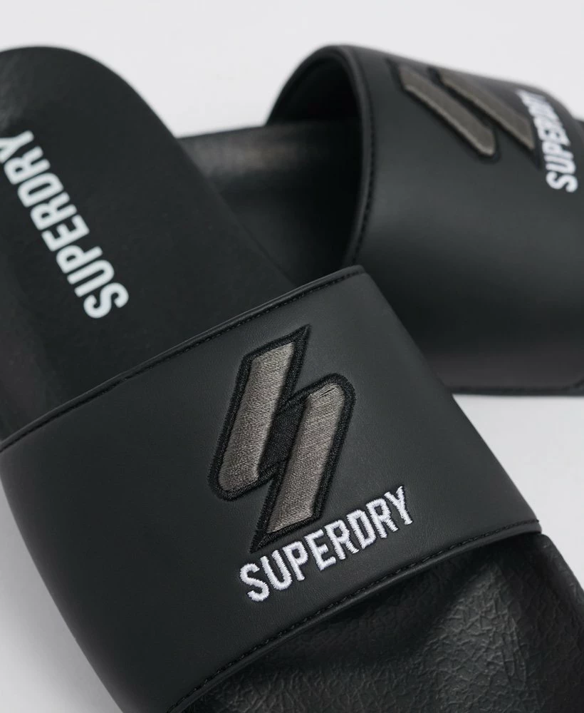 SUPERDRY Patch Pool Sliders Cantina Pink 2 SUPERDRY Patch Pool Sliders Cantina Pink - Image 2