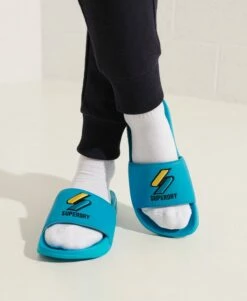 SUPERDRY Patch Pool Sliders Black