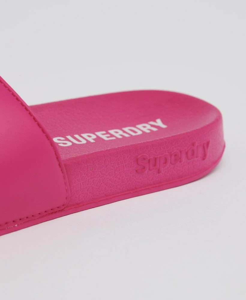 SUPERDRY Patch Pool Sliders Cantina Pink 3 SUPERDRY Patch Pool Sliders Cantina Pink - Image 3