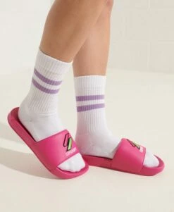 SUPERDRY Patch Pool Sliders Cantina Pink