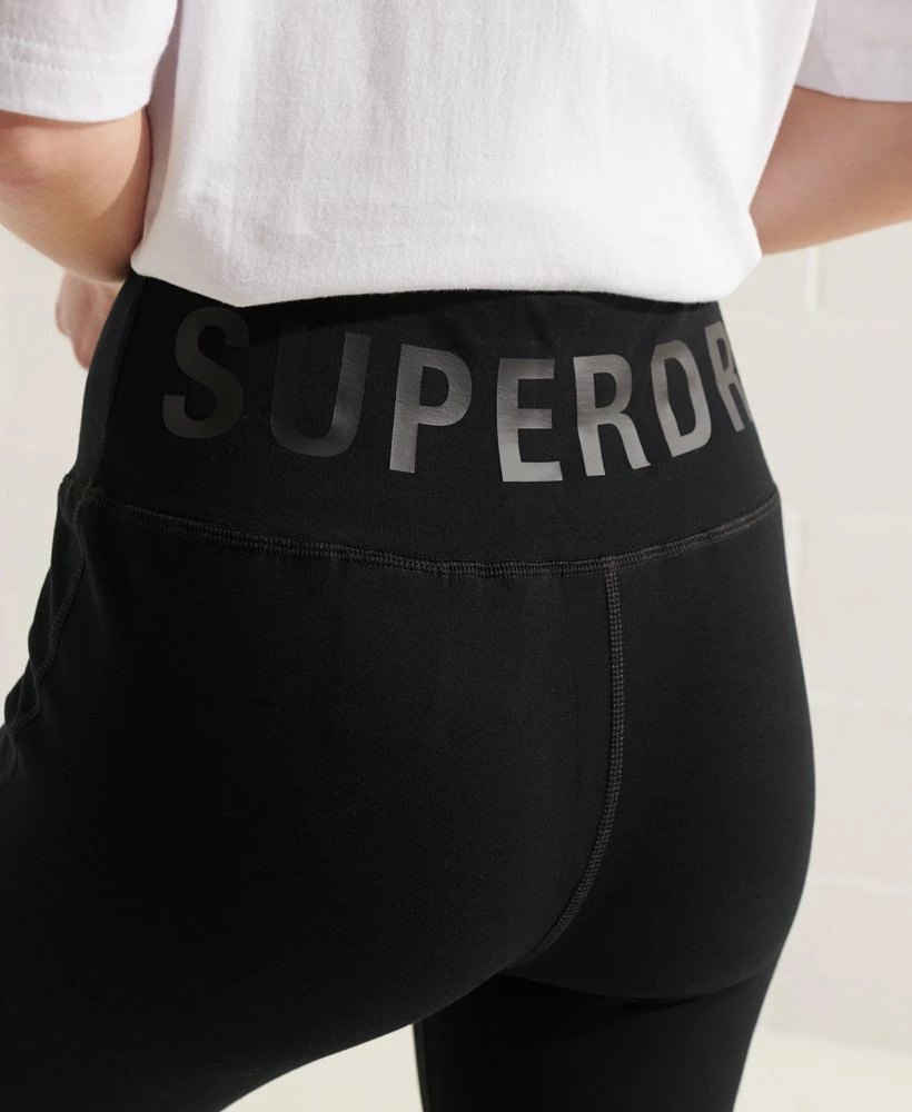 SUPERDRY Sportstyle Core Logo Leggings Black 3 SUPERDRY Sportstyle Core Logo Leggings Black - Image 3
