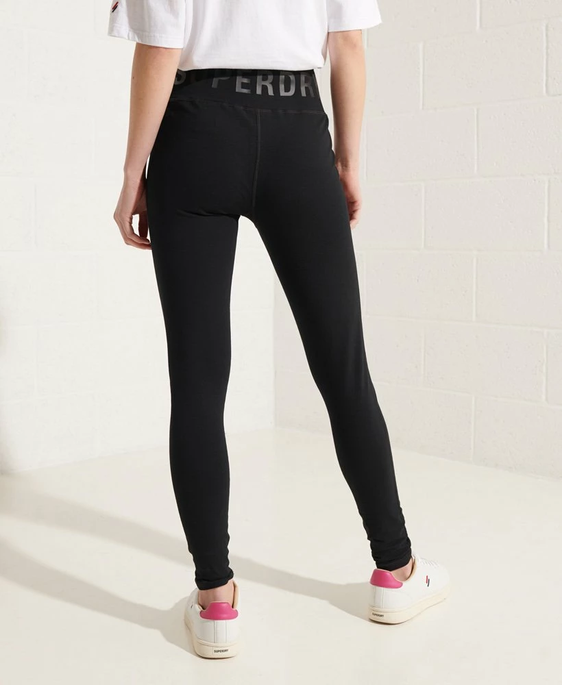 SUPERDRY Sportstyle Core Logo Leggings Black 2 SUPERDRY Sportstyle Core Logo Leggings Black - Image 2