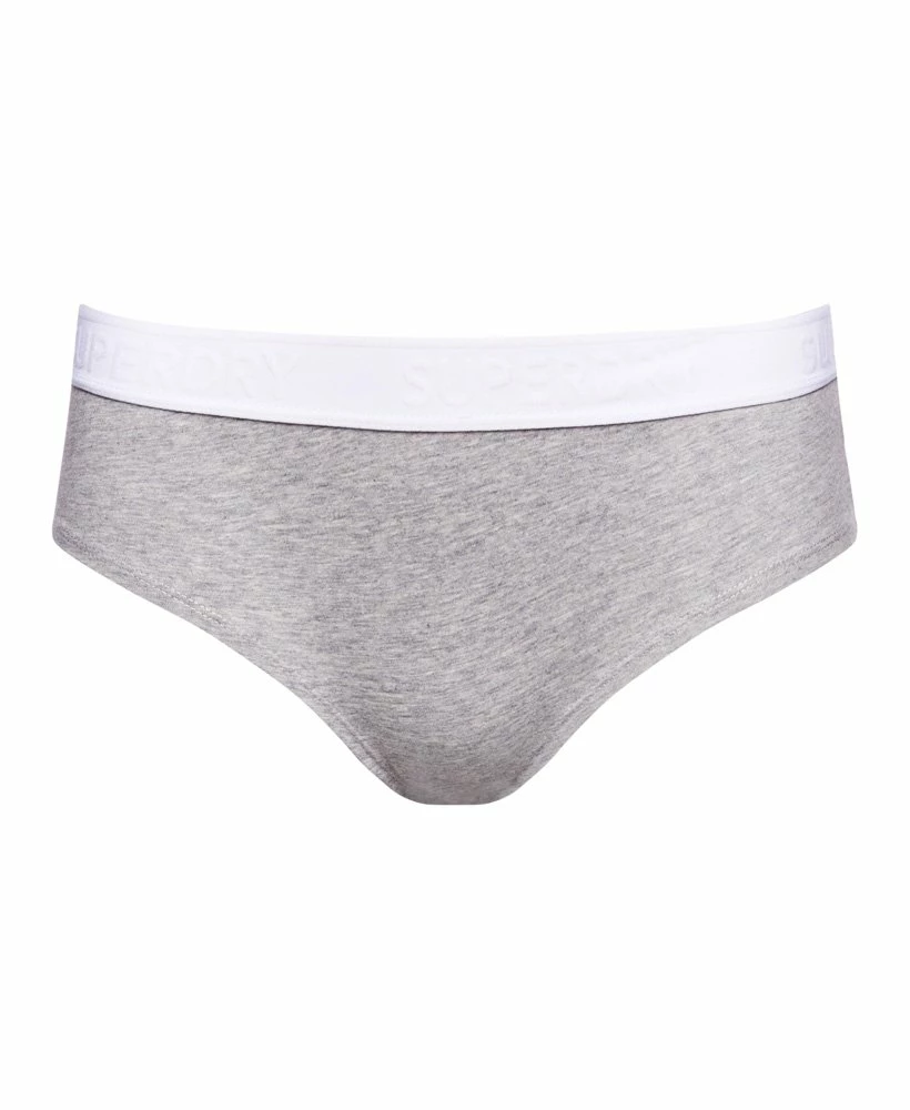 SUPERDRY Organic Cotton Grace Super Boxers Double Pack Grey Marl/black Stripe 4 SUPERDRY Organic Cotton Grace Super Boxers Double Pack Grey Marl/black Stripe - Image 4