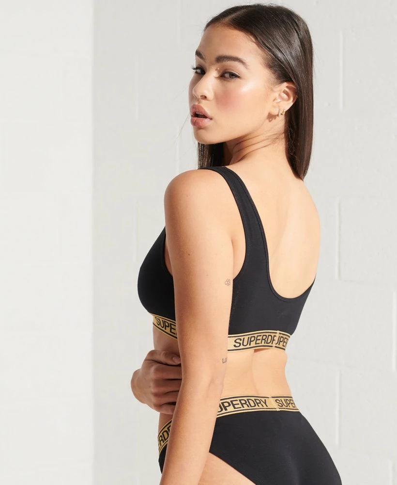 SUPERDRY Organic Cotton Grace Super Bralette Double Pack Black/grey Marl 2 SUPERDRY Organic Cotton Grace Super Bralette Double Pack Black/grey Marl - Image 2