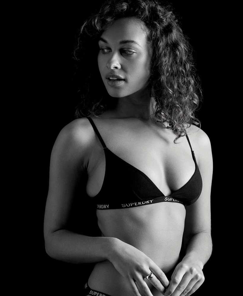 SUPERDRY Organic Cotton Harper Triangle Bralette 2 Pack Pale Pink/grey 1 SUPERDRY Organic Cotton Harper Triangle Bralette 2 Pack Pale Pink/grey