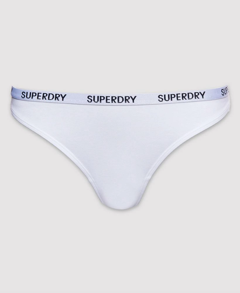 SUPERDRY Organic Cotton Harper Thong 2 Pack Black/white 3 SUPERDRY Organic Cotton Harper Thong 2 Pack Black/white - Image 3