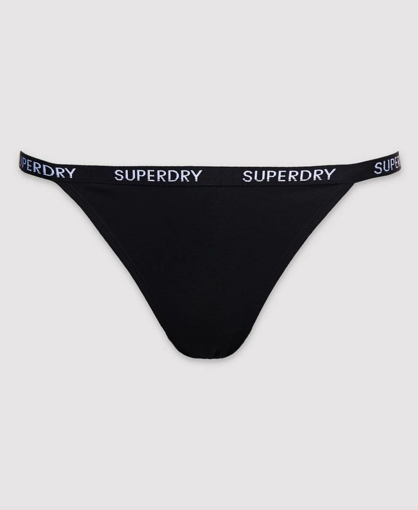 SUPERDRY Organic Cotton Harper Bikini Brief 2 Pack Pale Pink/grey 5 SUPERDRY Organic Cotton Harper Bikini Brief 2 Pack Pale Pink/grey - Image 5