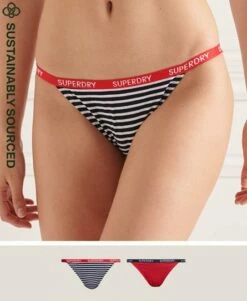 SUPERDRY Organic Cotton Harper High Waist Briefs 2 Pack Rouge Red/downhill Navy Stripe 13 SUPERDRY Organic Cotton Harper High Waist Briefs 2 Pack Rouge Red/downhill Navy Stripe -Sportswear Sales 2022 upload9223368955665876915