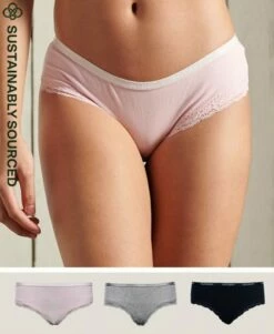 SUPERDRY Organic Cotton Lace Trim Briefs 3 Pack Chalky Pink/grenadine/eclipse Navy 21 SUPERDRY Organic Cotton Lace Trim Briefs 3 Pack Chalky Pink/grenadine/eclipse Navy -Sportswear Sales 2022 upload9223368955665877522 3