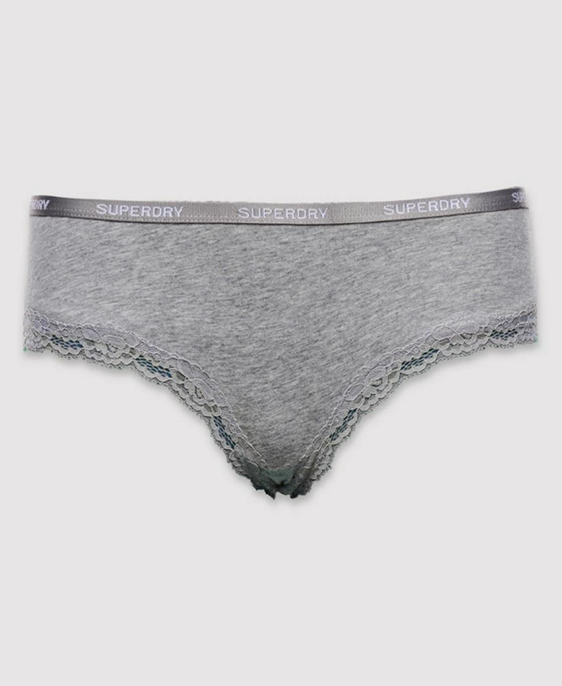 SUPERDRY Organic Cotton Lace Trim Briefs 3 Pack Chalky Pink/grenadine/eclipse Navy 5 SUPERDRY Organic Cotton Lace Trim Briefs 3 Pack Chalky Pink/grenadine/eclipse Navy - Image 5