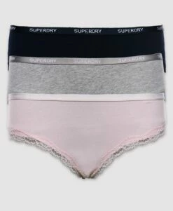 SUPERDRY Organic Cotton Lace Trim Briefs 3 Pack Chalky Pink/grenadine/eclipse Navy 13 SUPERDRY Organic Cotton Lace Trim Briefs 3 Pack Chalky Pink/grenadine/eclipse Navy -Sportswear Sales 2022 upload9223368955665877527