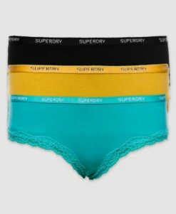 SUPERDRY Organic Cotton Lace Trim Briefs 3 Pack Pigment Yellow/aruba Aqua/black 13 SUPERDRY Organic Cotton Lace Trim Briefs 3 Pack Pigment Yellow/aruba Aqua/black -Sportswear Sales 2022 upload9223368955665877534